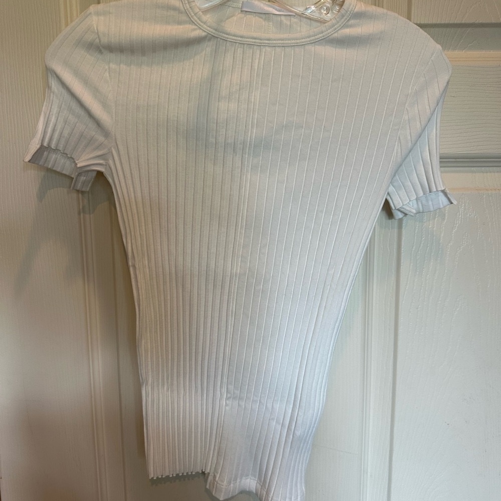 Helmet Lang Ribbed T shirt NWT XS